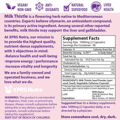 Liver health and digestion concept with milk thistle