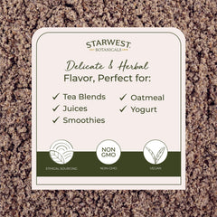 Milk thistle powder labeled kosher and non-GMO