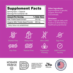 Milk Thistle Silymarin and Silybum Marianum ingredients