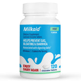 Milkaid Lactase enzyme chewable tablets mint flavor – front view