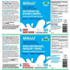 Milkaid mint tablets with dairy-free label