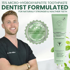 Dentist-formulated fluoride-free and SLS-free toothpaste