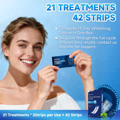 Dispensing Milumber whitening strips from a blister pack