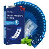 Milumber Teeth Whitening Strips packaging box and sachets