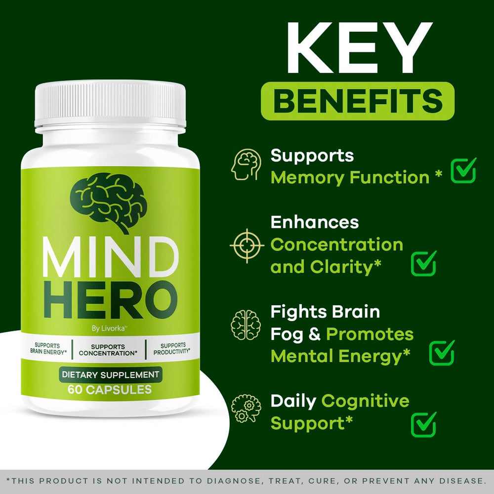 Close-up of Mind Hero Capsules ingredients
