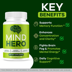 Close-up of Mind Hero Capsules ingredients