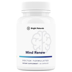 Bright Naturals Mind Renew bottle and label with 60 capsules