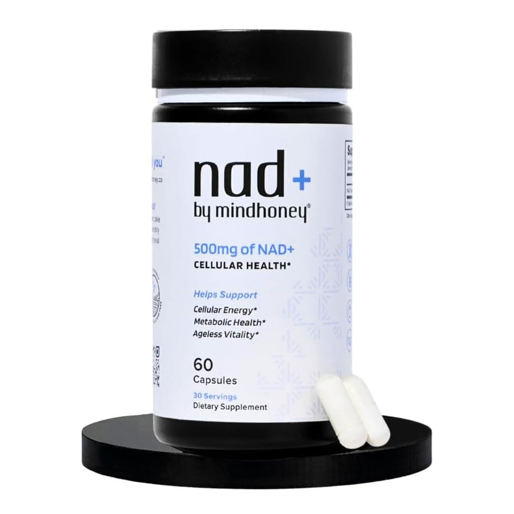 Mindhoney NAD+ brain supplement bottle β front view