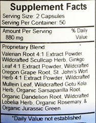 Natural mood support supplement display with MindTrac branding
