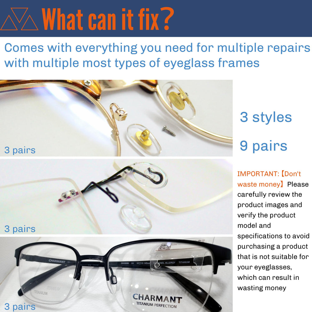 Three types of nose pads included in Mingbuy kit