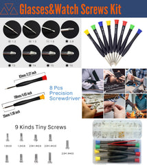 Durable, portable eyeglass repair kit for travel