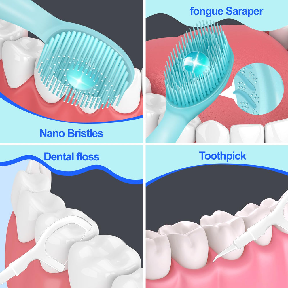 Nano bristles close-up for deep cleaning