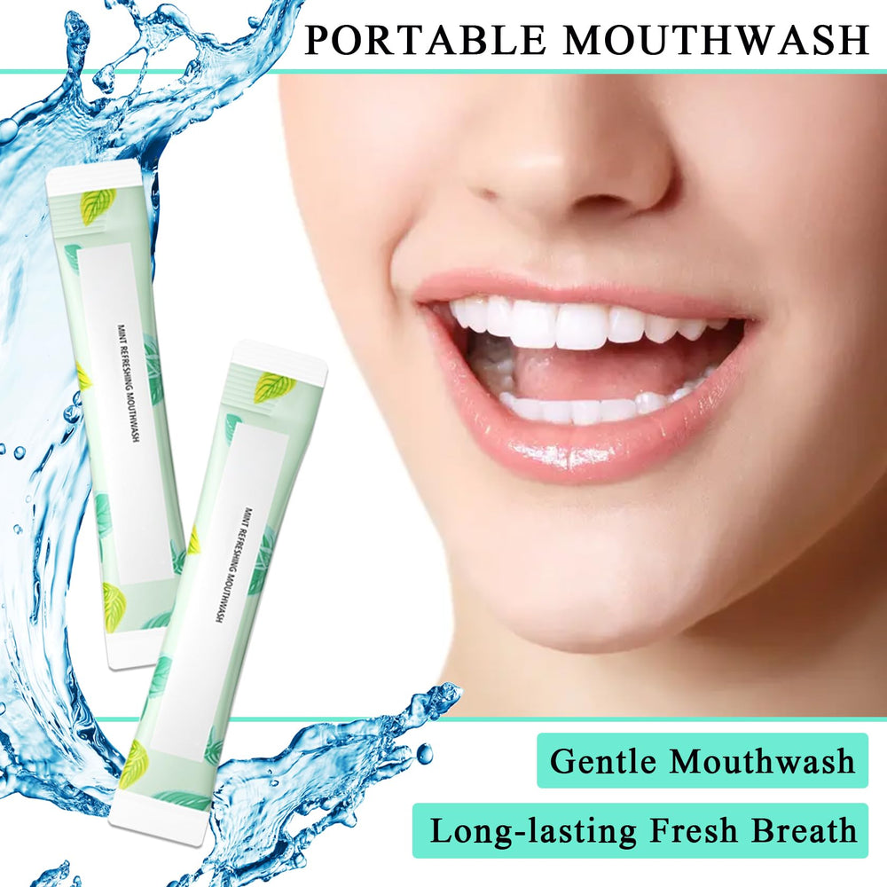 Mini portable mouthwash set with 60 packets