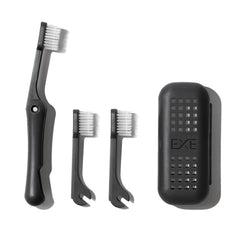 Minibox folding travel toothbrush black with compact case