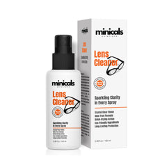 MINICALS Eyeglass Cleaner Spray with built-in microfiber cloth under the lid