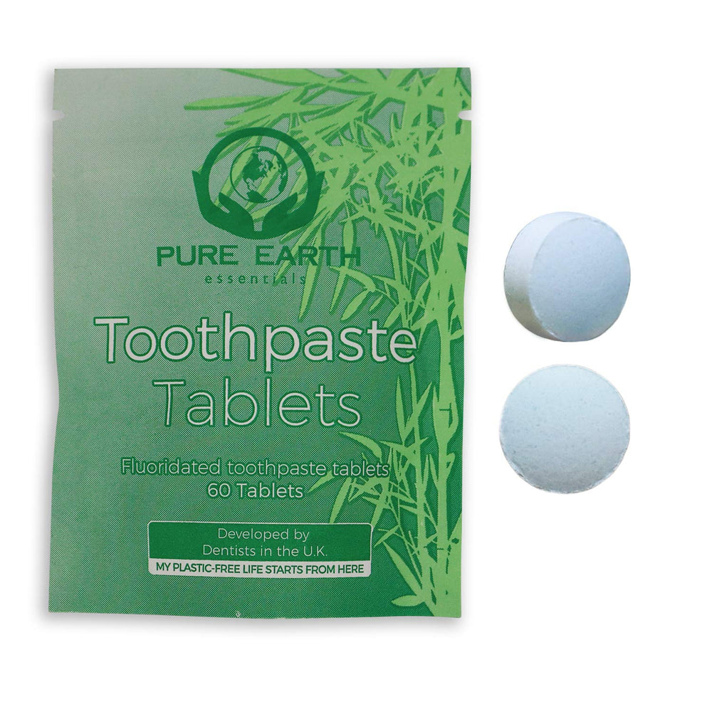 Mint-flavored toothpaste tablets for fresh breath