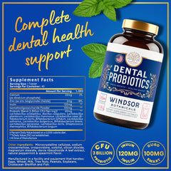 Mint-flavored dental probiotic tablets for bad breath