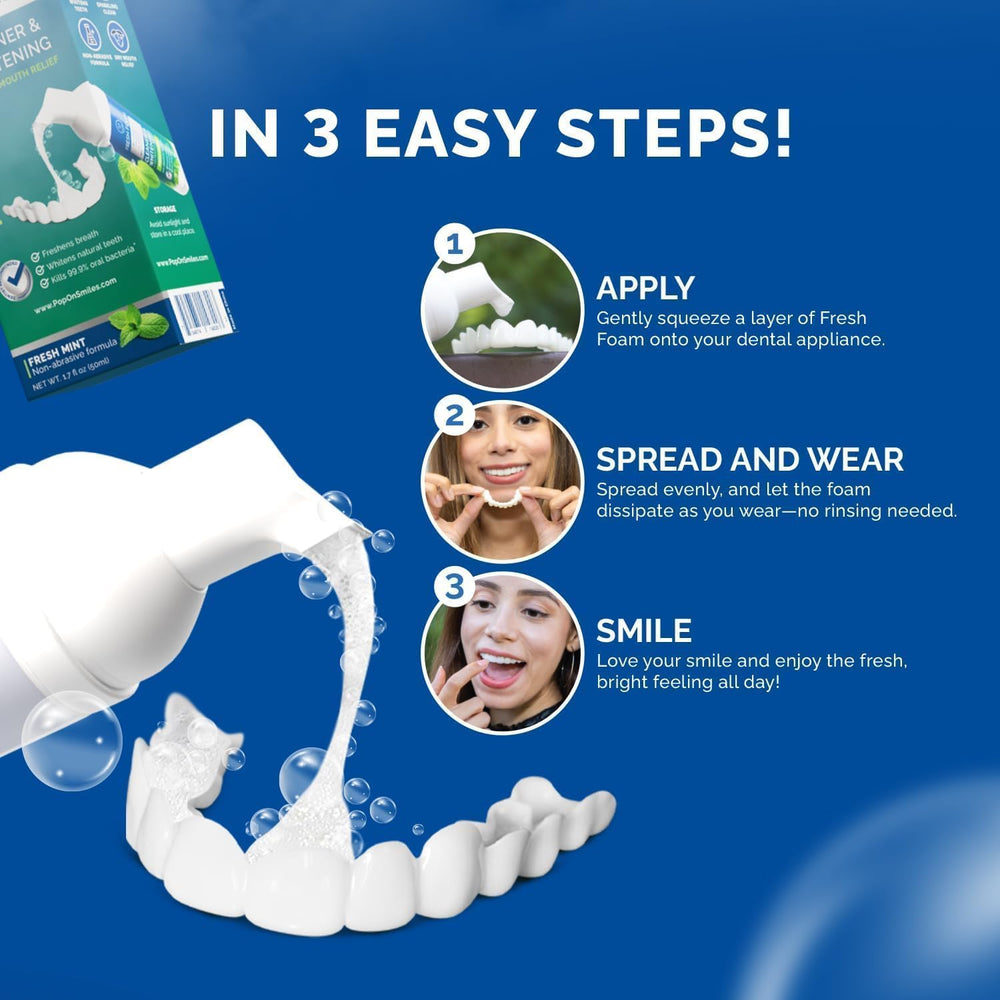 Mint fresh breath featuring cleaning foam