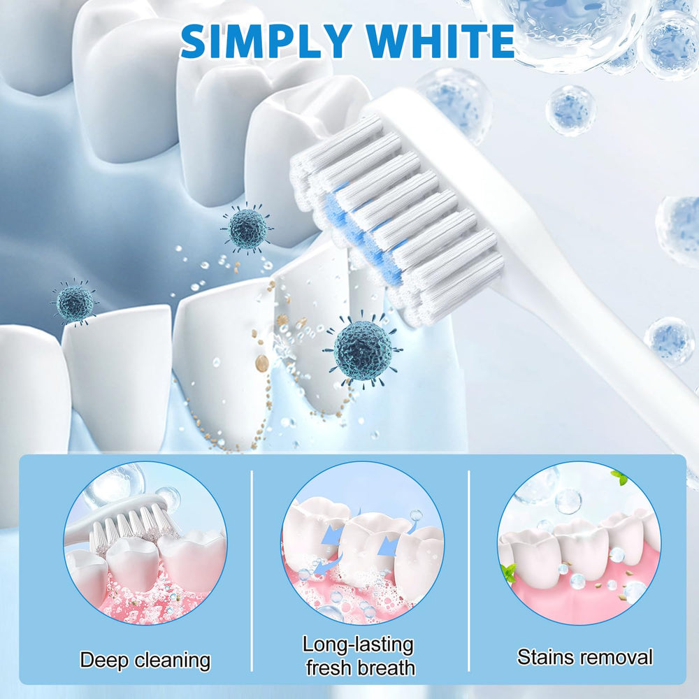 Minty fresh breath from teeth whitening powder.