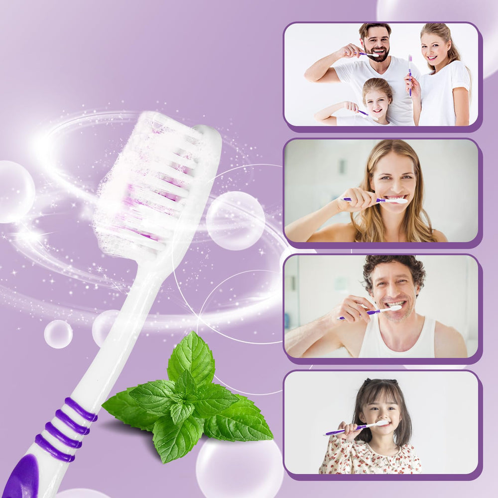 Toothbrush with mint gel on bristles