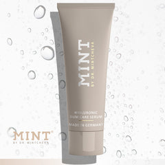 Vegan and natural ingredients icons for Mint Hyaluron Gum Serum