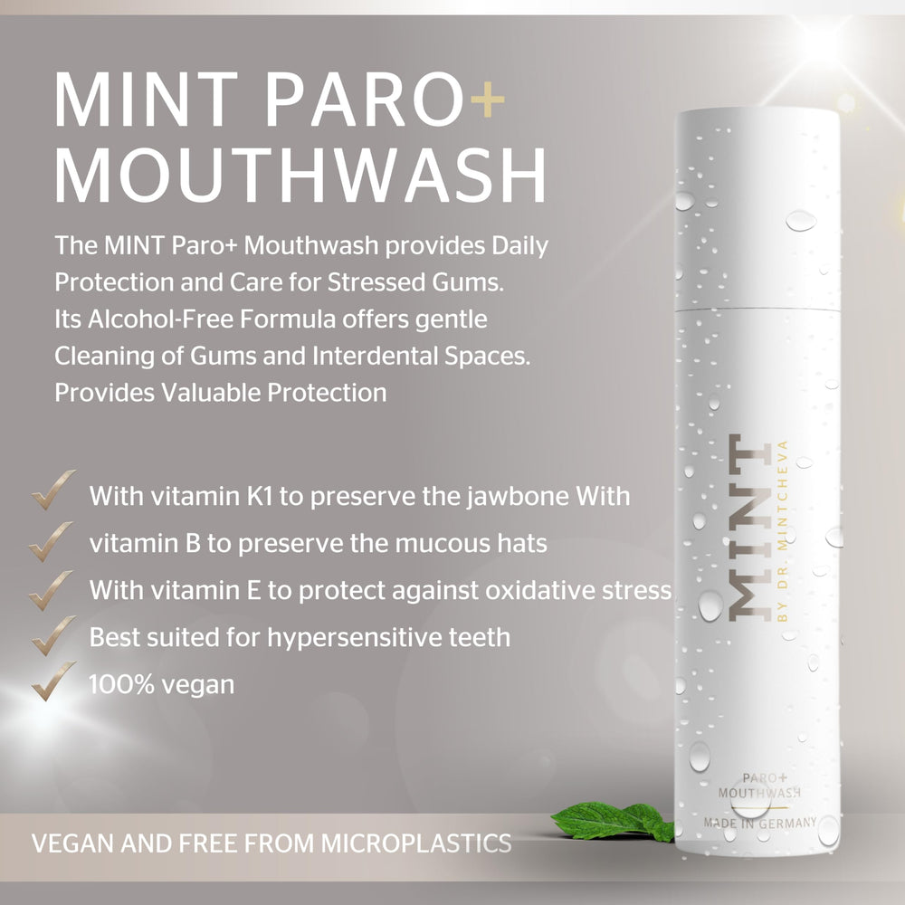 Mint PARO+ packaging box and bottle