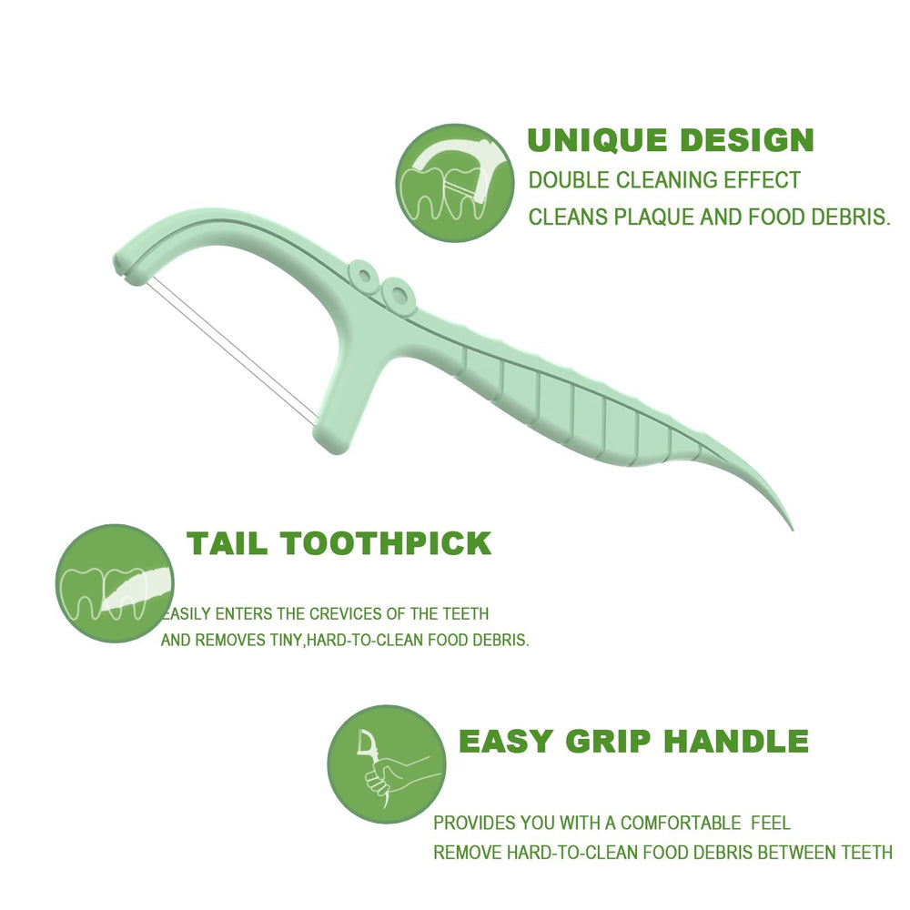 Ergonomic anti-slip handle with curved toothpick tip