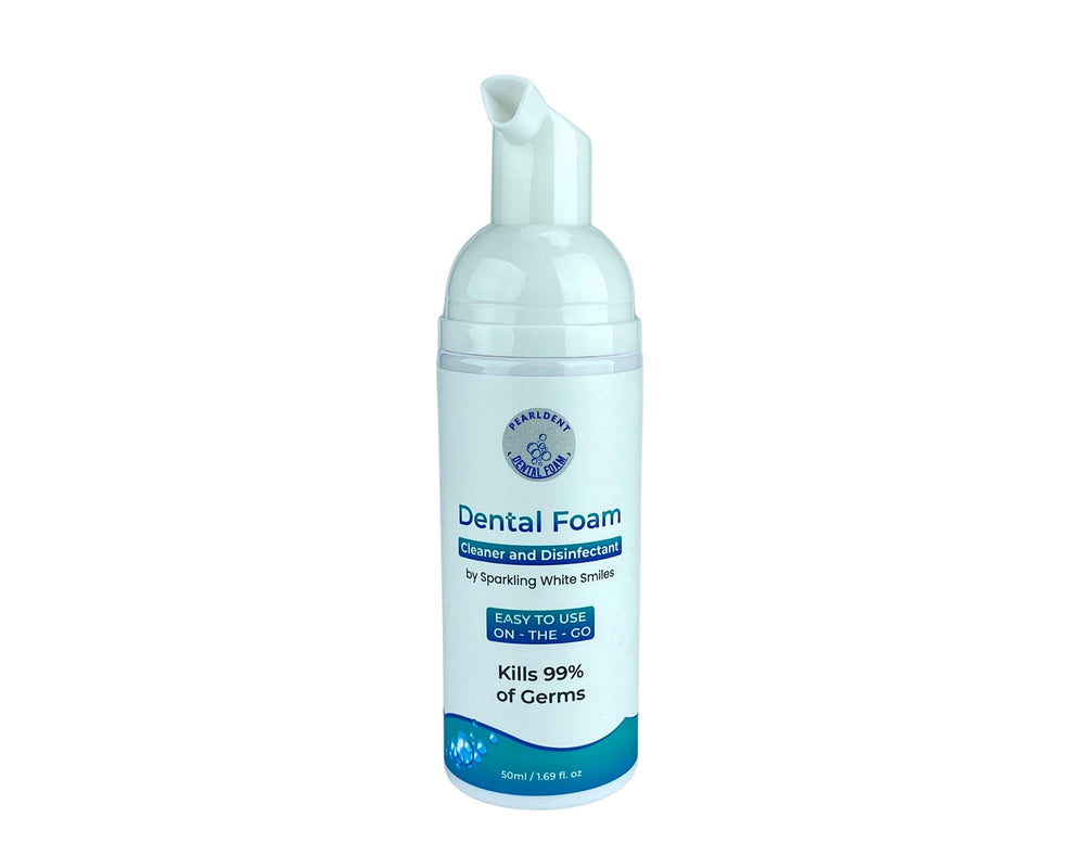 Minty-fresh Pearldent Dental Foam after cleaning