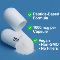 Active individual taking collagen peptide capsules