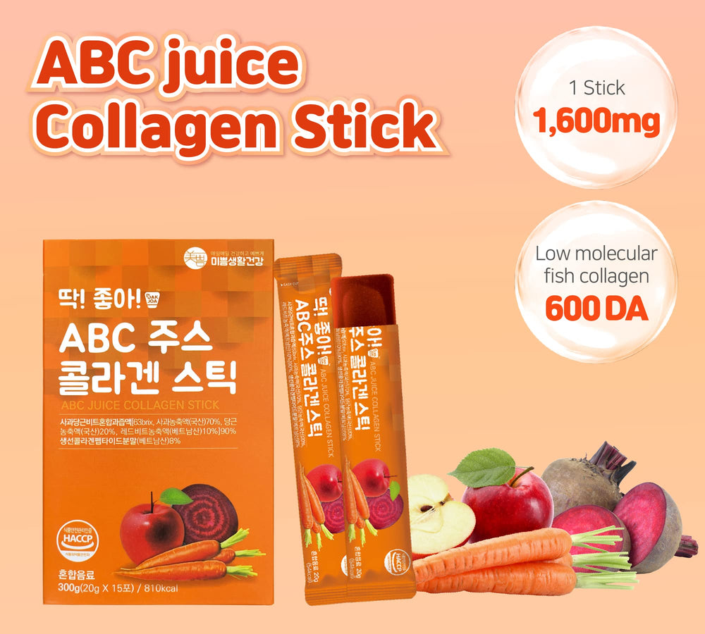 Product box for Mippeum ABC Juice Collagen Jelly Stick 20g 15 Sticks