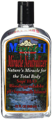 Miracle II Neutralizer bottle pour—easy application for potential pH balance and detox support.