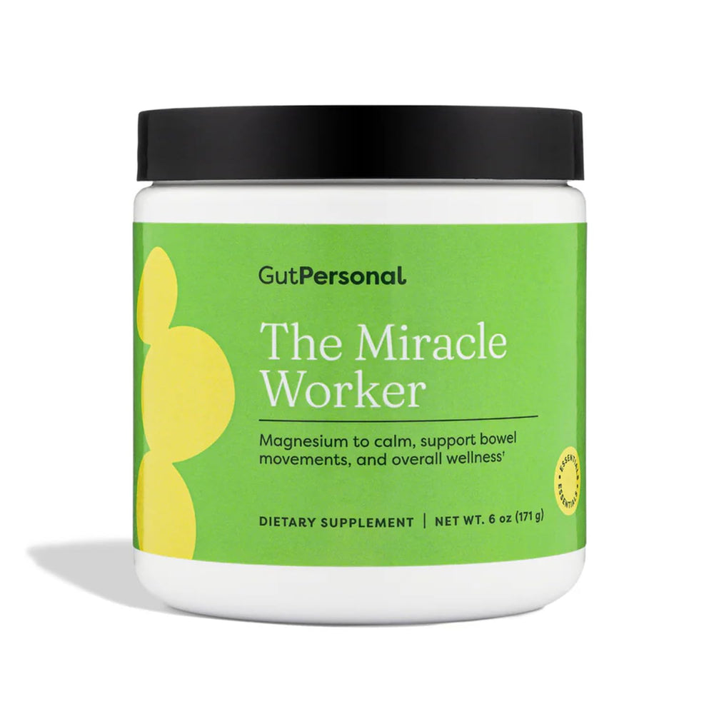 Front view of The Miracle Worker Magnesium Glycinate Powder (Strawberry flavor) for sleep, 30 servings