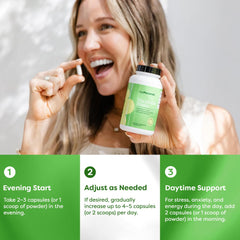 Graphic illustrating gut-brain connection and sleep support