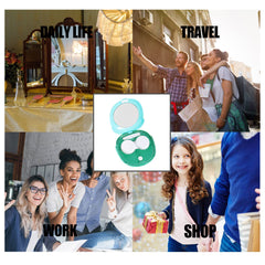 Two replaceable contact lens containers and accessories