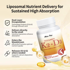 Miss PEP D3 K2 bottle being held