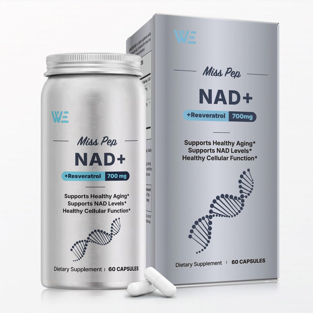 Miss Pep NAD+ supplement bottle with 60 capsules
