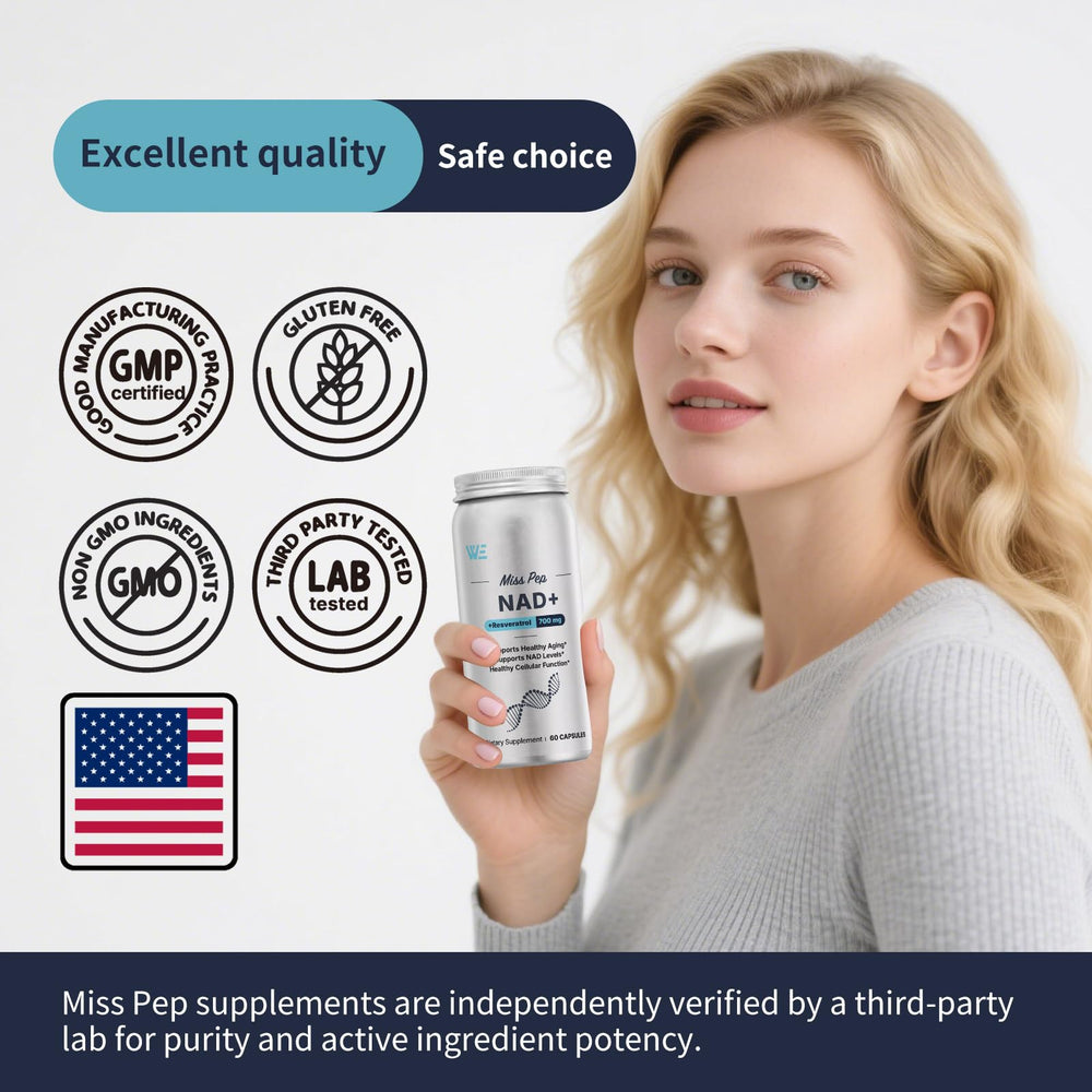 NAD+ energy support ingredients on label