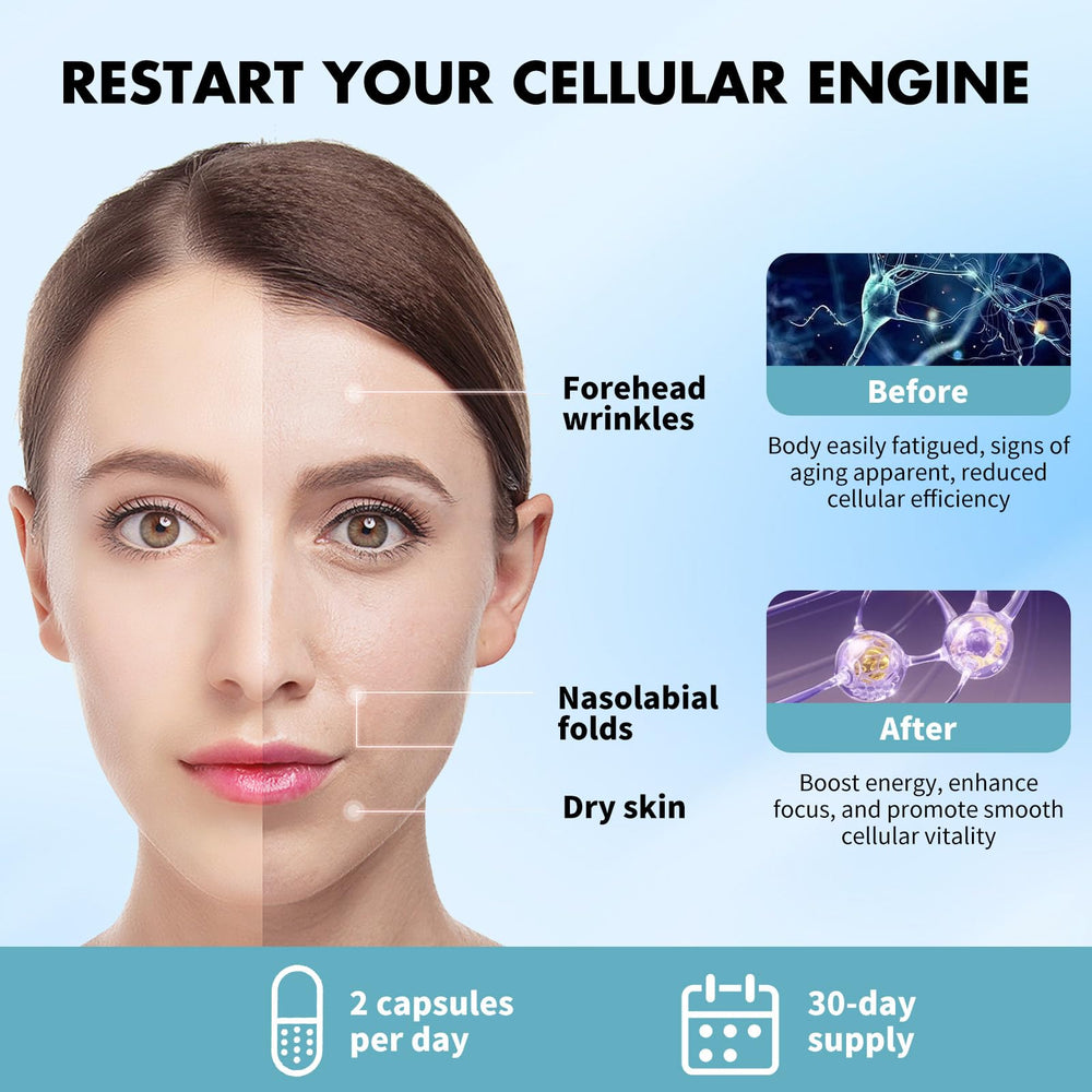 Supplement facts panel showing NAD+ 600 mg per serving