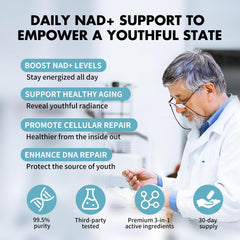 Miss Pep NAD+ bottle on a white background