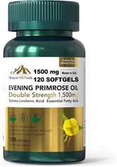 Mission Hill Foods 1500mg Evening Primrose Oil capsules bottle front view