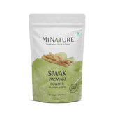 Miswak powder jar front view with label