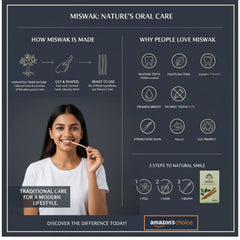 Gum health and plaque prevention with Miswak