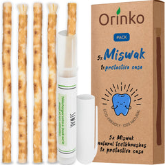 Five Miswak sticks with protective holder