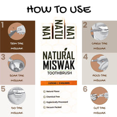 Miswak sticks whitening effect on teeth
