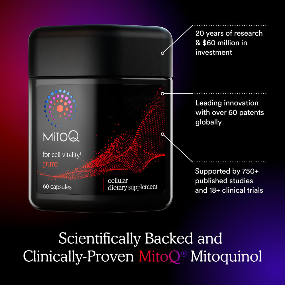MitoQ Pure supports healthier aging and vitality