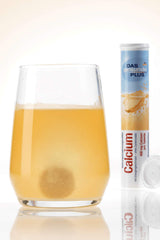 Visual of daily dose showing 800 mg calcium (2 tablets)