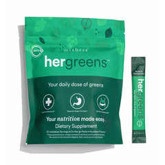 MIXHERS Hergreens Greens & Veggie Powder Pink Grapefruit front packaging