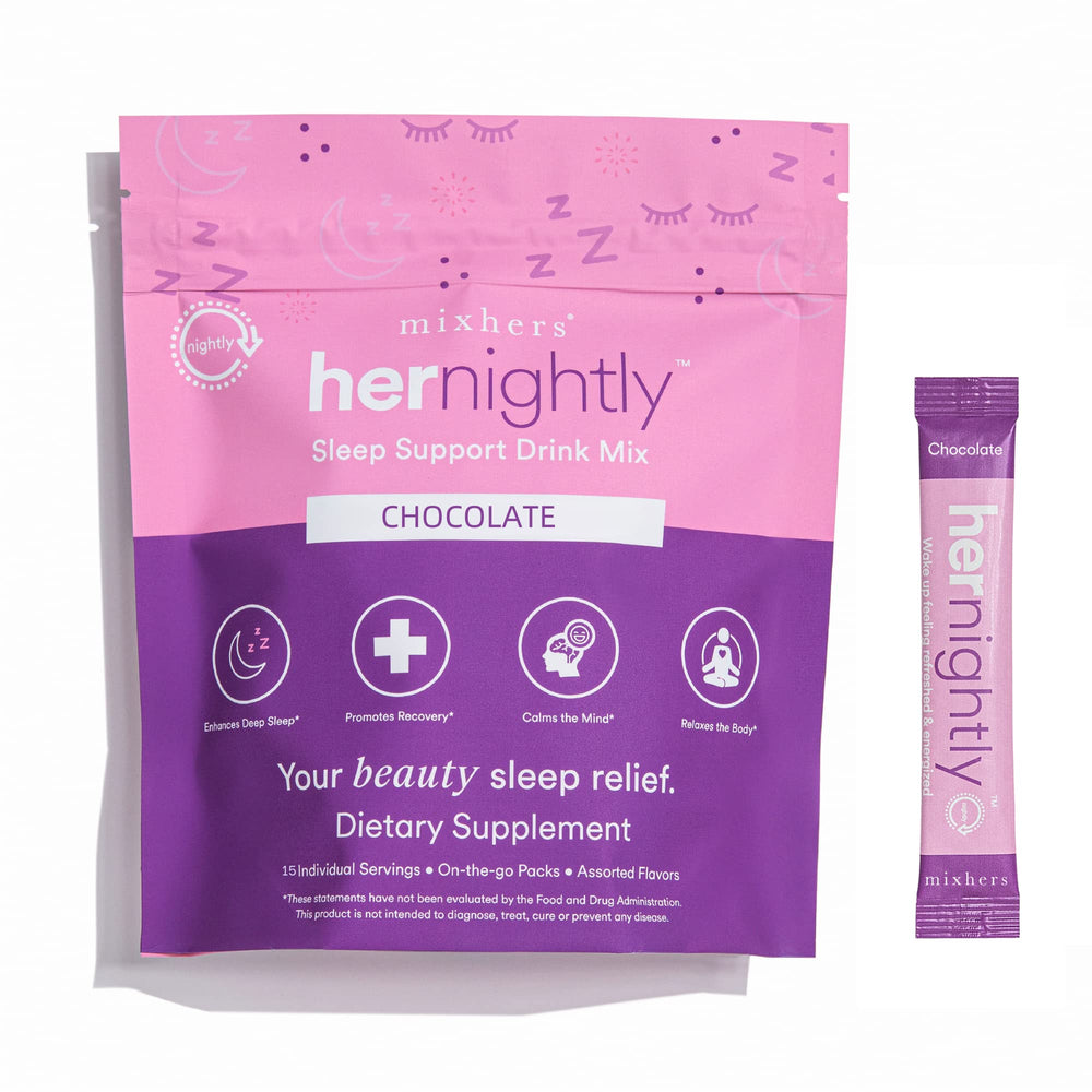MIXHERS Sleep Support Chocolate flavor – 15-stick pack front view