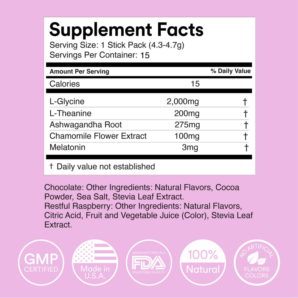 Box and sticks packaging for 15-stick MIXHERS Sleep Support