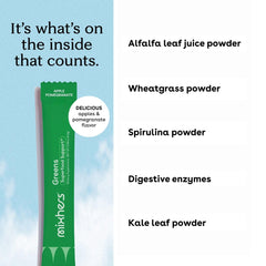 Woman enjoying Mixhers greens powder